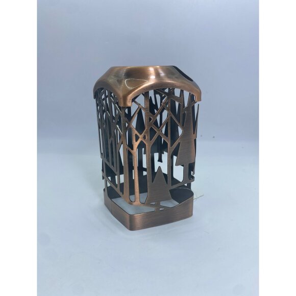 Bath & Body Works Soap Holder Sleeve Fall Winter Trees Copper Bronze Tone - Picture 1 of 6